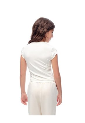 Camiseta Regular Blanca Niña Blanco
