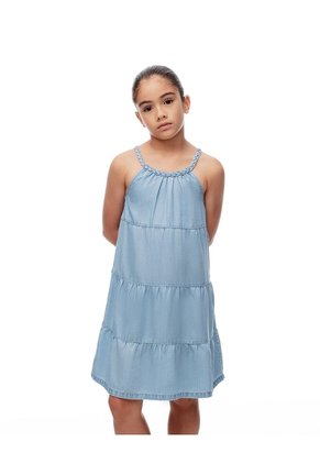 Vestido Corto Bloques índigo Niña Azul Oscuro