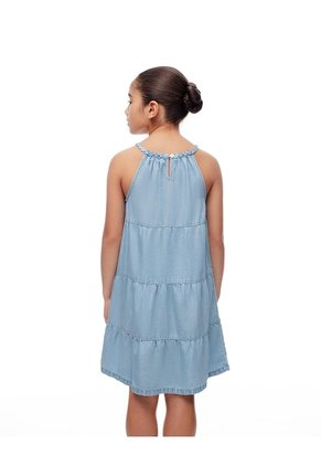 Vestido Corto Bloques índigo Niña Azul Oscuro