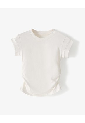 Camiseta Regular Blanca Niña Blanco