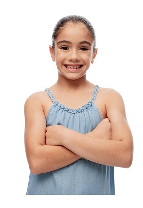 Vestido Corto Bloques índigo Niña Azul Oscuro