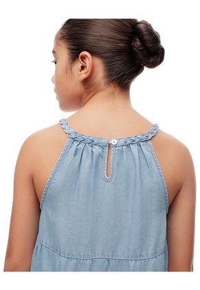 Vestido Corto Bloques índigo Niña Azul Oscuro