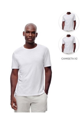 Camiseta Slim Algodón X2unds Blanca Hombre Blanco