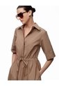 Vestido Midi Falda En A Café Mujer Cafe de Gef
