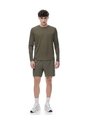 Camiseta Regular Manga Larga Taupe Estampado Hombre Marron Claro de Gef