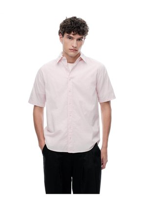 Camisa Regular Manga Corta Palo De Rosa Hombre Rosa Claro