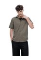 Camisa Regular Manga Corta Café Hombre Cafe de Gef
