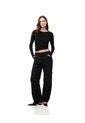 Pantalón Cargo Tiro Alto Negro Mujer Negro de Gef