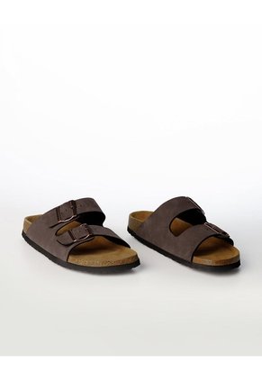 Sandalias Hebillas Café Hombre Cafe