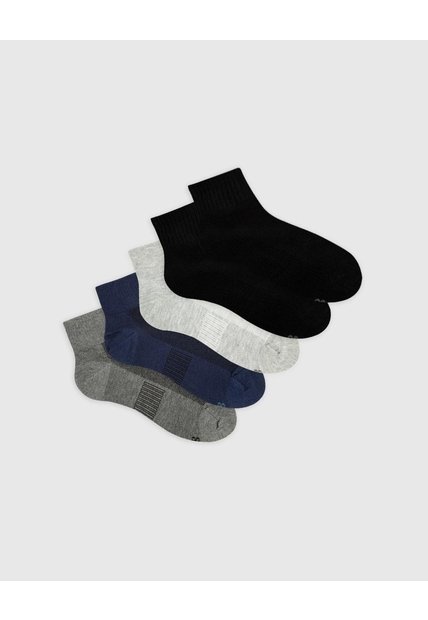 Medias Hombre Tobillera Transpirable Pack X5 Surtido Multicolor