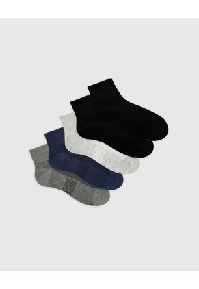 Medias Hombre Tobillera Transpirable Pack X5 Surtido Multicolor