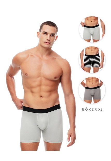 Bóxer Medio Algodón Jersey X3unds Surtido Hombre Multicolor