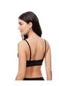Top Soporte Medio Seamless Copas Removible Negro Mujer Negro de Gef