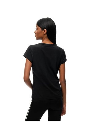 Camiseta Deportiva Secado Rápido Negra Mujer Negro