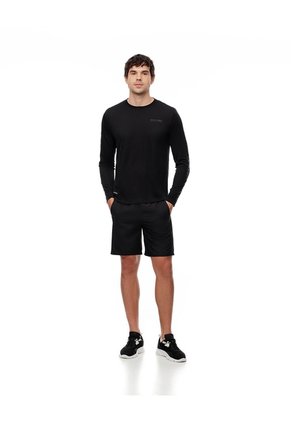 Pantaloneta Deportiva Secado Rápido Negra Hombre Negro