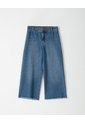 Jean Wide Leg Tiro Medio índigo Medio Niña Azul Oscuro de Gef