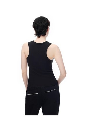 Camiseta Esqueleto Slim Tib Algodón Negra Mujer Negro