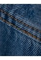 Jean Wide Leg Tiro Medio índigo Medio Niña Azul Oscuro de Gef