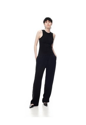 Camiseta Esqueleto Slim Tib Algodón Negra Mujer Negro