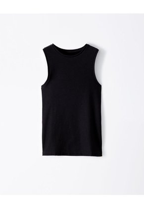 Camiseta Esqueleto Slim Tib Algodón Negra Mujer Negro