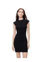 Vestido Corto Slim Escote Negro Mujer Negro de Gef