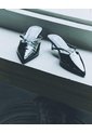 Zapatos Tipo Mule Tacón Bajo Negros Mujer Negro de Gef