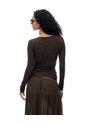 Camibuzo Slim Algodón Chocolate Mujer Chocolate de Gef