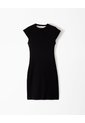 Vestido Corto Slim Escote Negro Mujer Negro de Gef