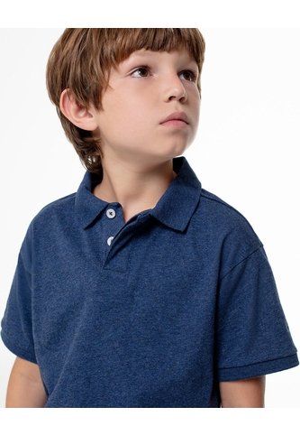 Polo Regular Algodón Azul Niño Azul Gef