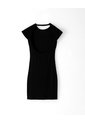 Vestido Corto Slim Escote Negro Mujer Negro de Gef