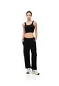 Jogger Tiro Medio Algodón Negro Mujer Negro de Gef