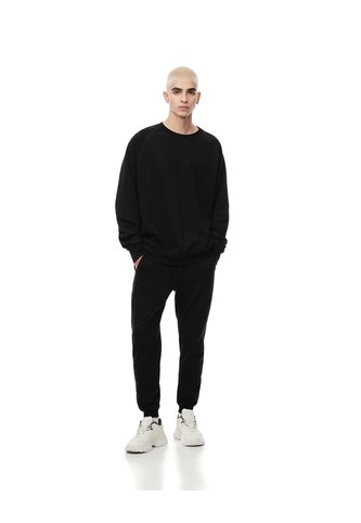 Jogger Relax Algodón Negro Hombre Negro Gef