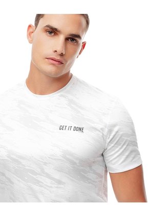 Camiseta Deportiva Control Humedad Blanca Hombre Blanco