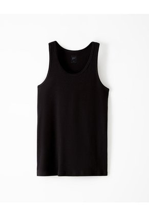 Camisilla Slim Algodón Negra Hombre Negro