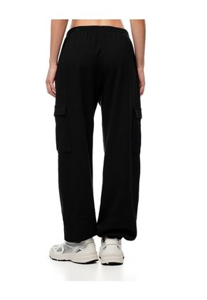 Jogger Tiro Medio Algodón Negro Mujer Negro