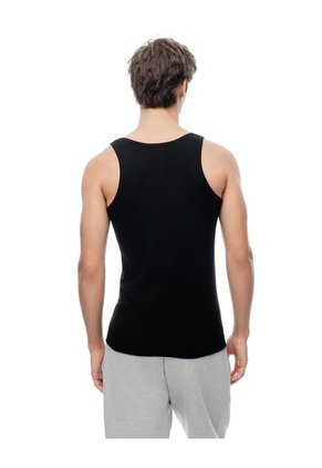 Camisilla Slim Algodón Negra Hombre Negro