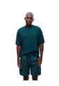 Bermuda De Pijama Algodón Estampada Hombre Verde de Gef