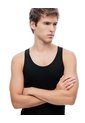 Camisilla Slim Algodón Negra Hombre Negro de Gef