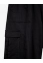 Jogger Tiro Medio Algodón Negro Mujer Negro de Gef
