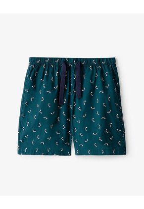 Bermuda De Pijama Algodón Estampada Hombre Verde