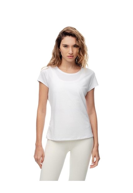 Camiseta Deportiva Secado Rápido Blanca Mujer Blanco