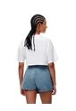 Falda Short Tiro Medio Denim índigo Medio Mujer Azul Oscuro de Gef