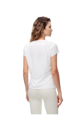 Camiseta Deportiva Secado Rápido Blanca Mujer Blanco