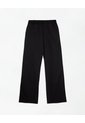 Pantalón Relax Tiro Medio Algodón Negro Mujer Negro de Gef