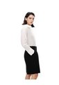 Bermuda Regular Tiro Alto Negra Mujer Negro de Gef