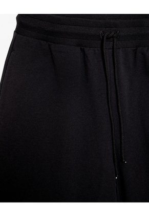 Pantalón Relax Tiro Medio Algodón Negro Mujer Negro