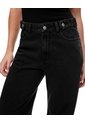 Jean Wide Leg Tiro Alto Negro Mujer Azul de Gef