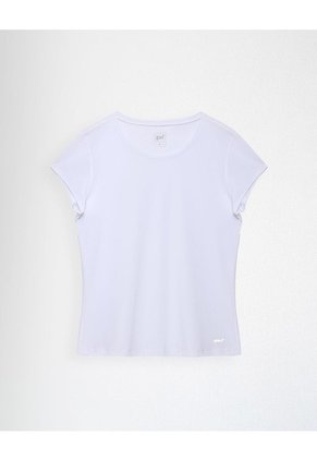 Camiseta Deportiva Secado Rápido Blanca Mujer Blanco