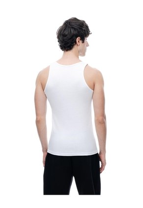 Camisilla Slim Algodón Blanca Hombre Blanco