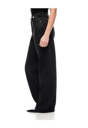 Jean Wide Leg Tiro Alto Negro Mujer Azul